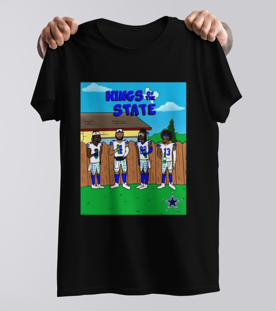 Dallas Cowboys Kings Of The State Football Team Texas Dedication T-Shirt