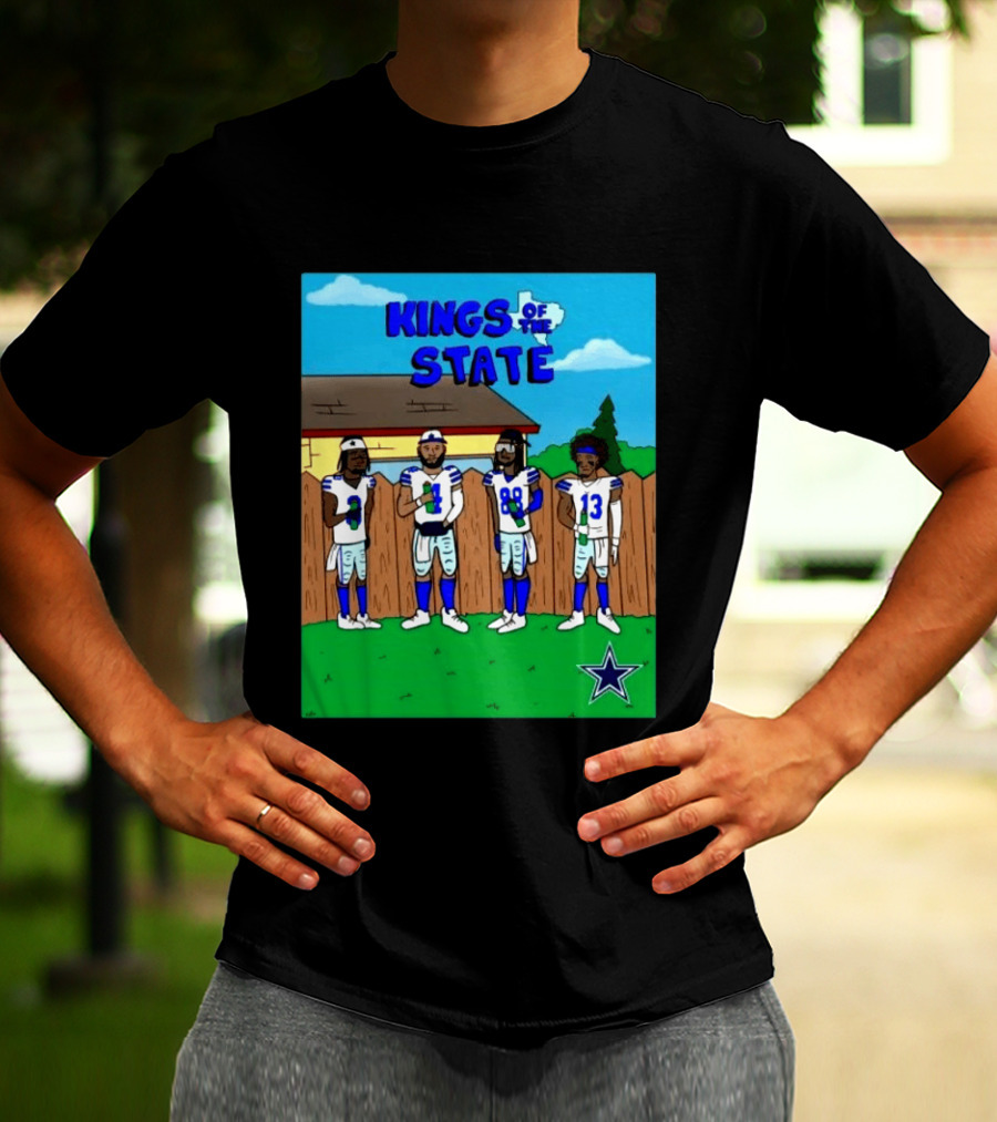 Dallas Cowboys Kings Of The State Football Team Texas Dedication T-Shirt
