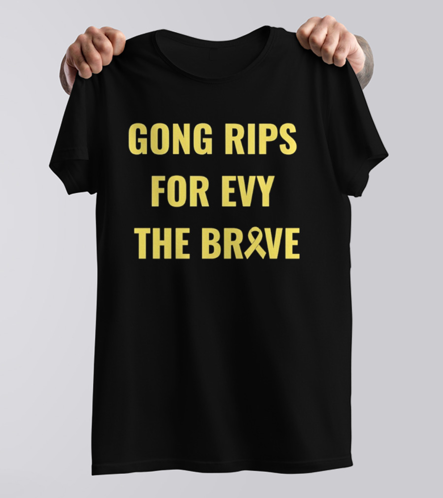 Gong Rips For Evy The Brave Awareness Ribbon T-Shirt