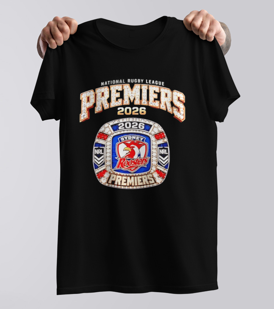 National Rugby League Premiers 2026 Sydney Roosters Ring T-Shirt