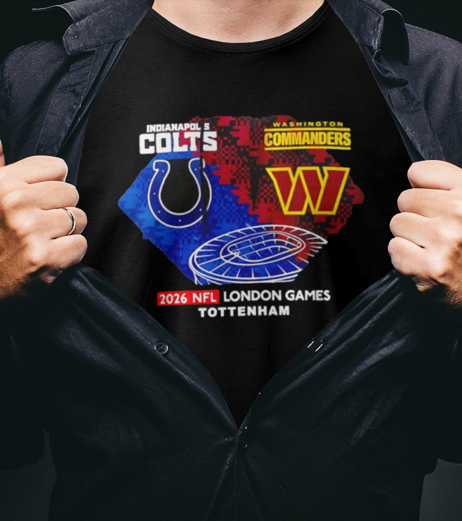 Indianapolis Colts Vs Washington Commanders 2026 NFL London Games Wembley Stadium T-Shirt