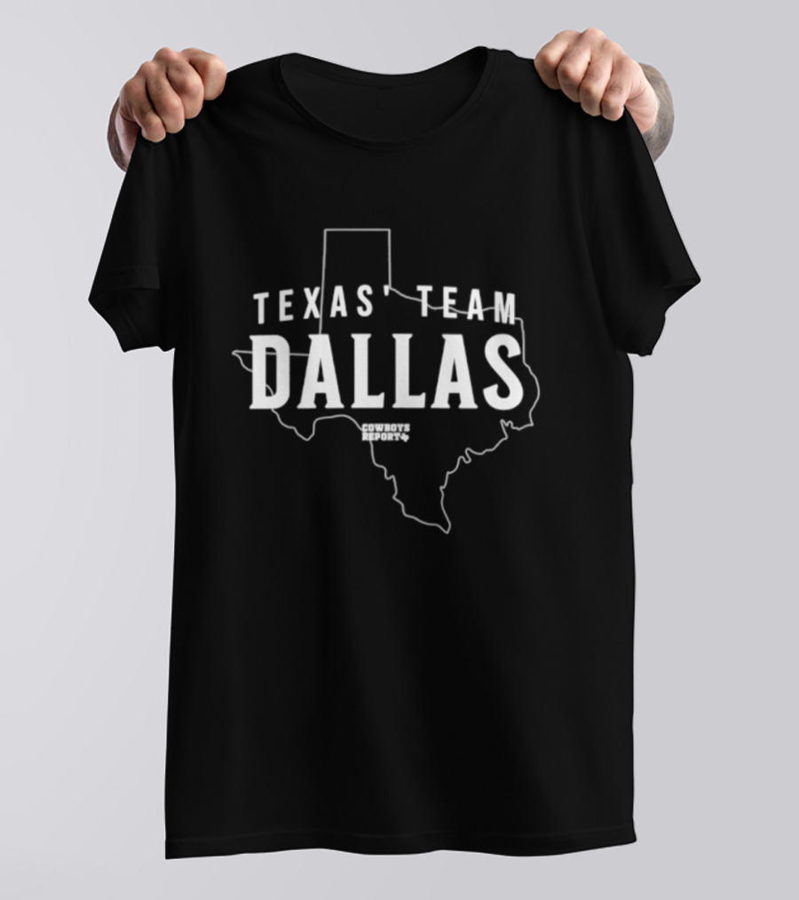 Texas Team Dallas Cowboys Map T-Shirt