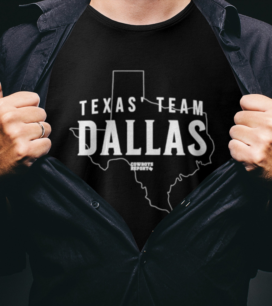 Texas Team Dallas Cowboys Map T-Shirt