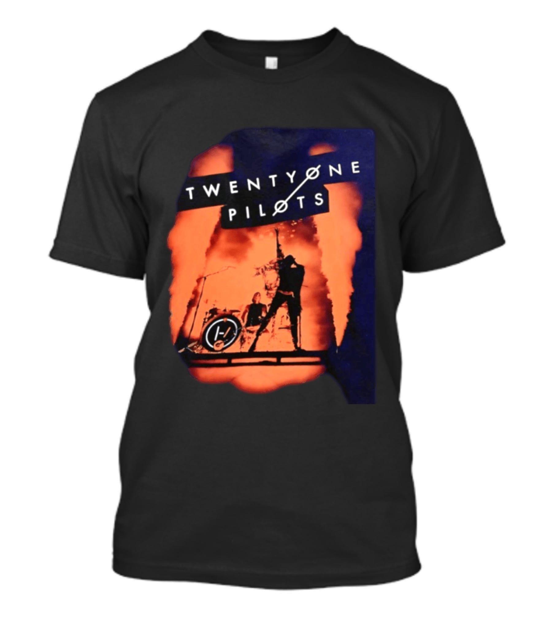Twenty One Pilots Concert Orange Stage Lights Silhouette Tyler Joseph T-Shirt