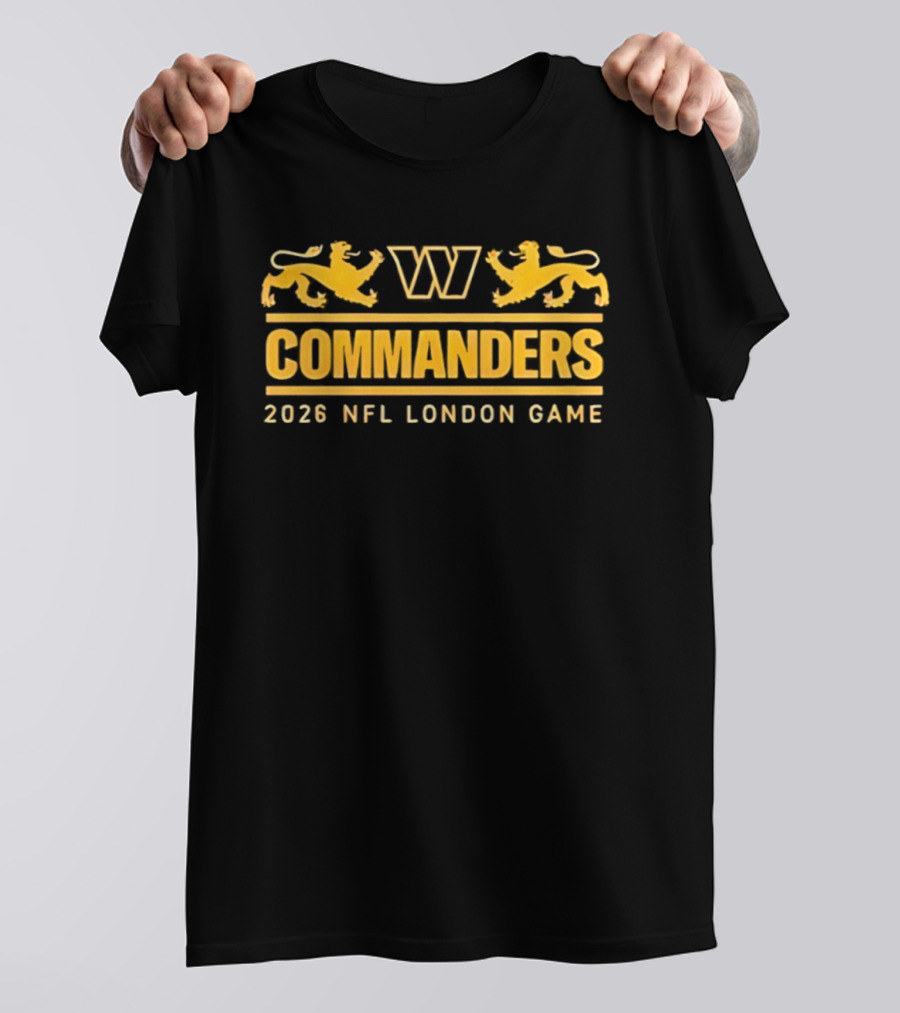 Commanders 2026 NFL London Game Washington Logo Lions T-Shirt