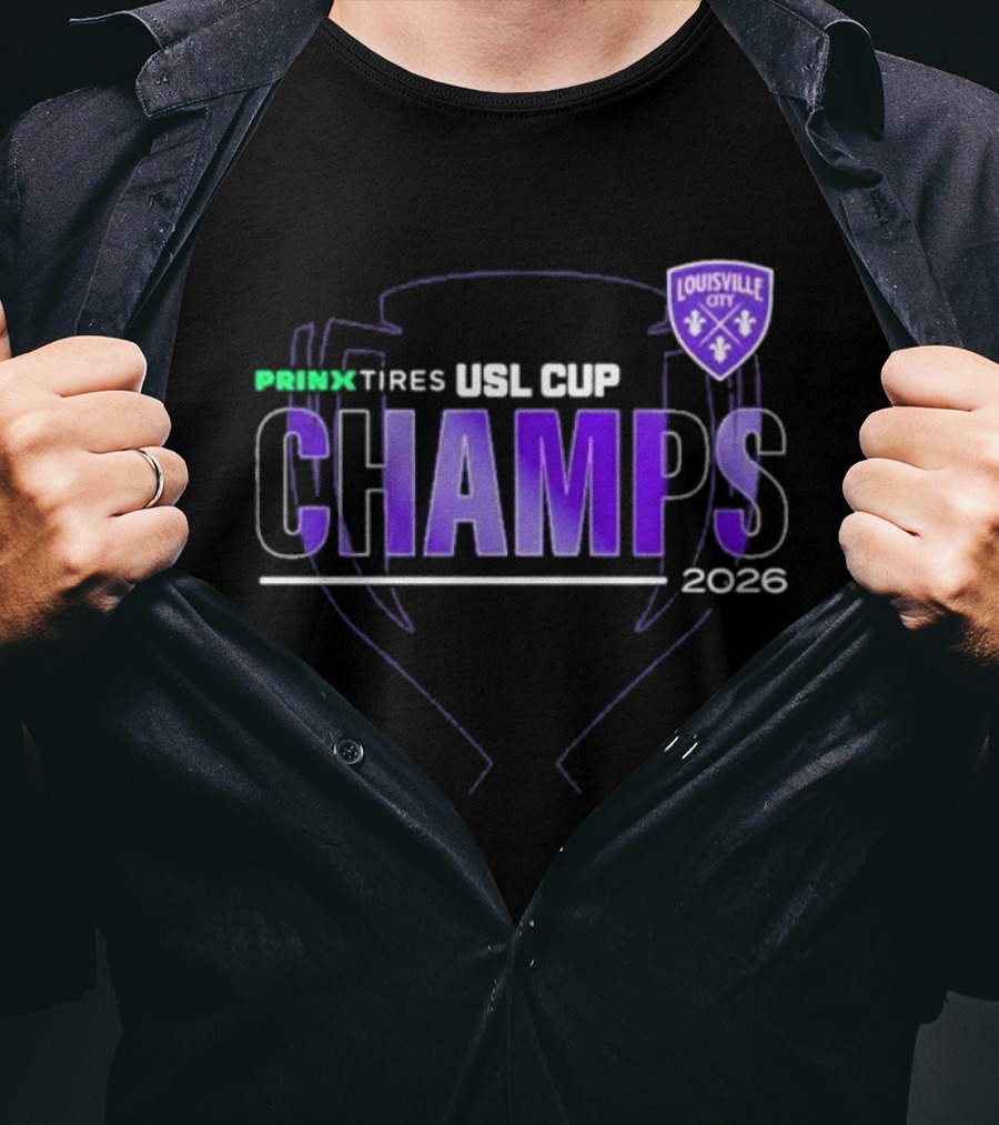 Louisville City FC Prinx Tires USL Cup Champions 2026 T-Shirt