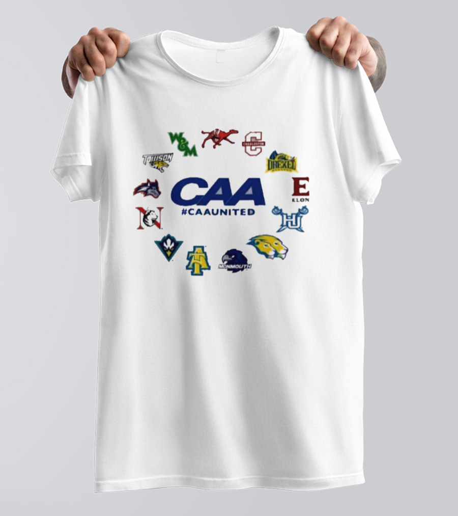 CAA United All Team Logos William & Mary Towson Drexel Elon T-Shirt