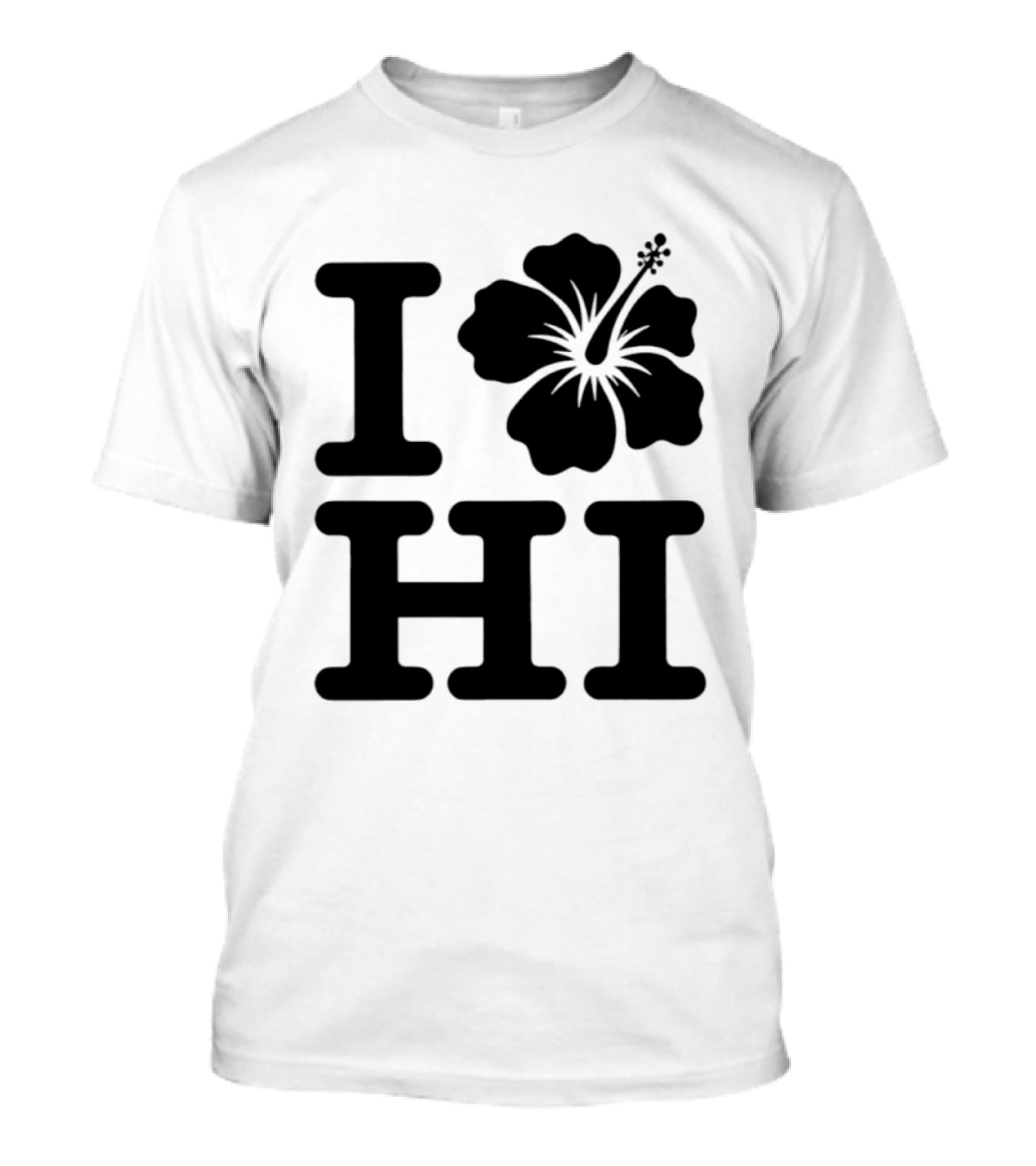 Dokki Wears I Love Hibiscus HI T-Shirt