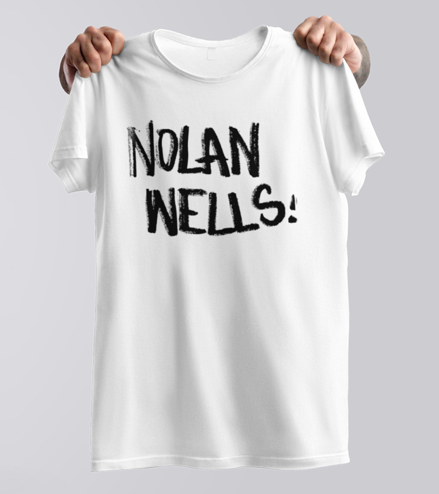 Nolan Wells Handwritten Bold Black T-Shirt
