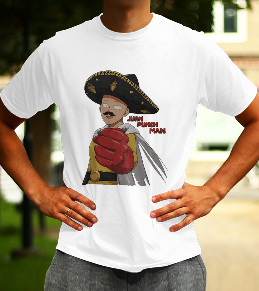 Juan Punch Man Mexican Sombrero Moustache T-Shirt