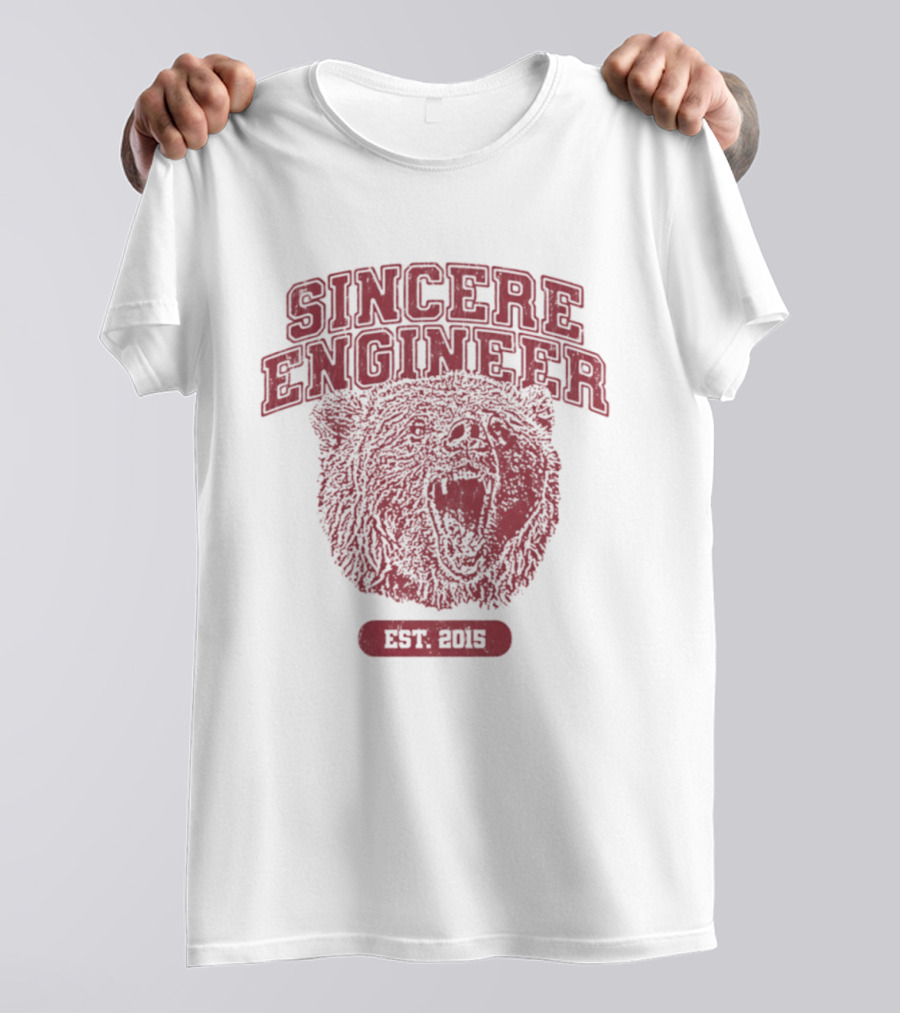 Sincere Engineer Bear Est 2015 Engineering T-Shirt