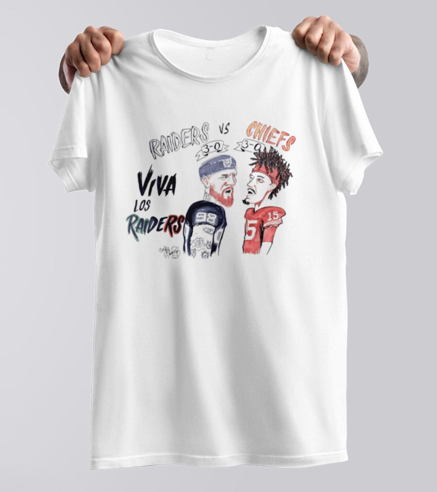 Viva Los Raiders 98 Vs Chiefs 15 Caricature T-Shirt