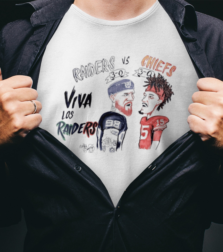 Viva Los Raiders 98 Vs Chiefs 15 Caricature T-Shirt