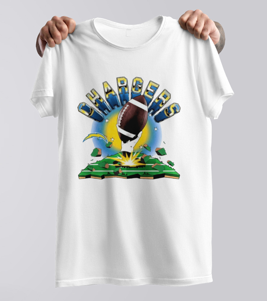 Los Angeles Chargers 2026 Explode Clubhouse Football Burst T-Shirt