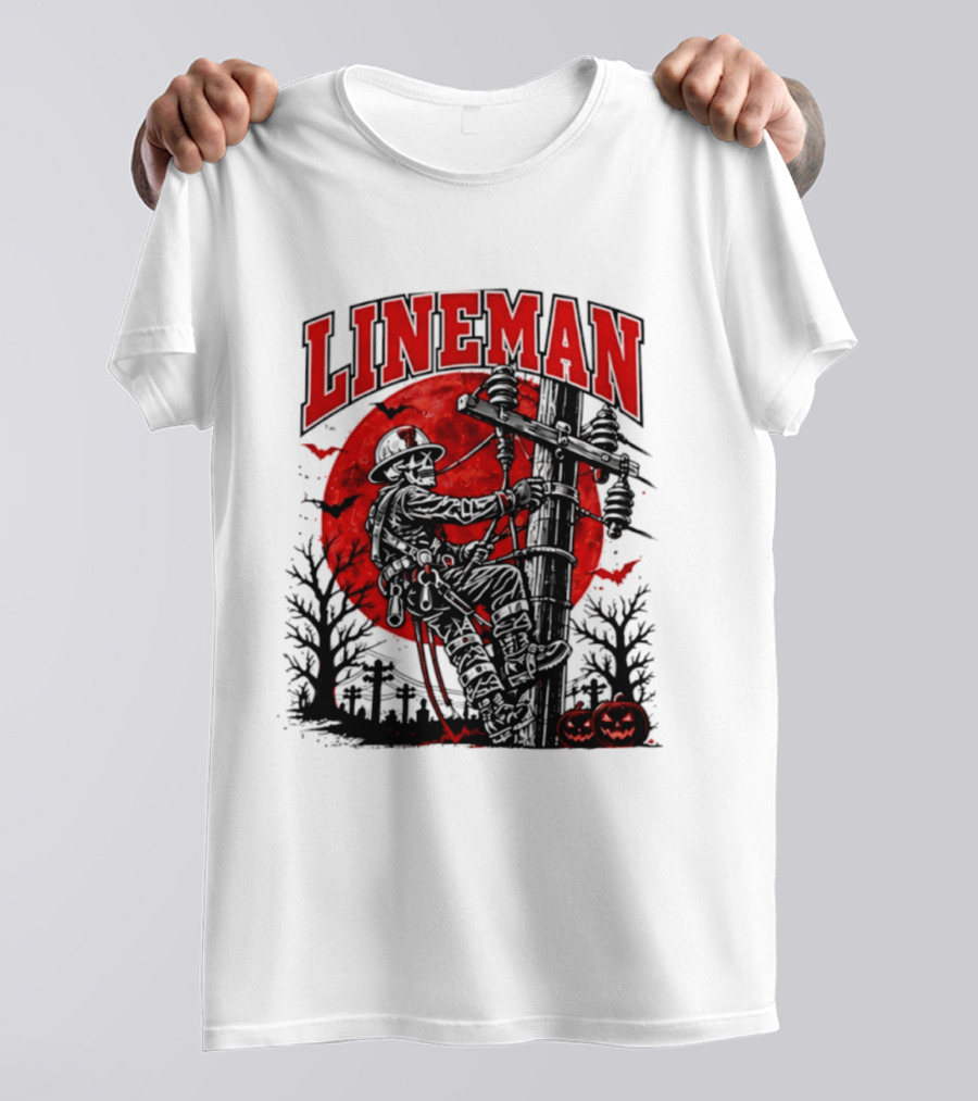 Texas Tech Red Raiders Lineman Halloween Skeleton Scene 2026 T-Shirt