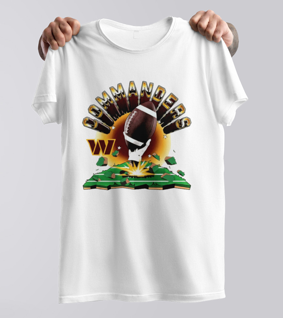 Washington Commanders 2026 Explode Clubhouse Commanders Football Burst T-Shirt