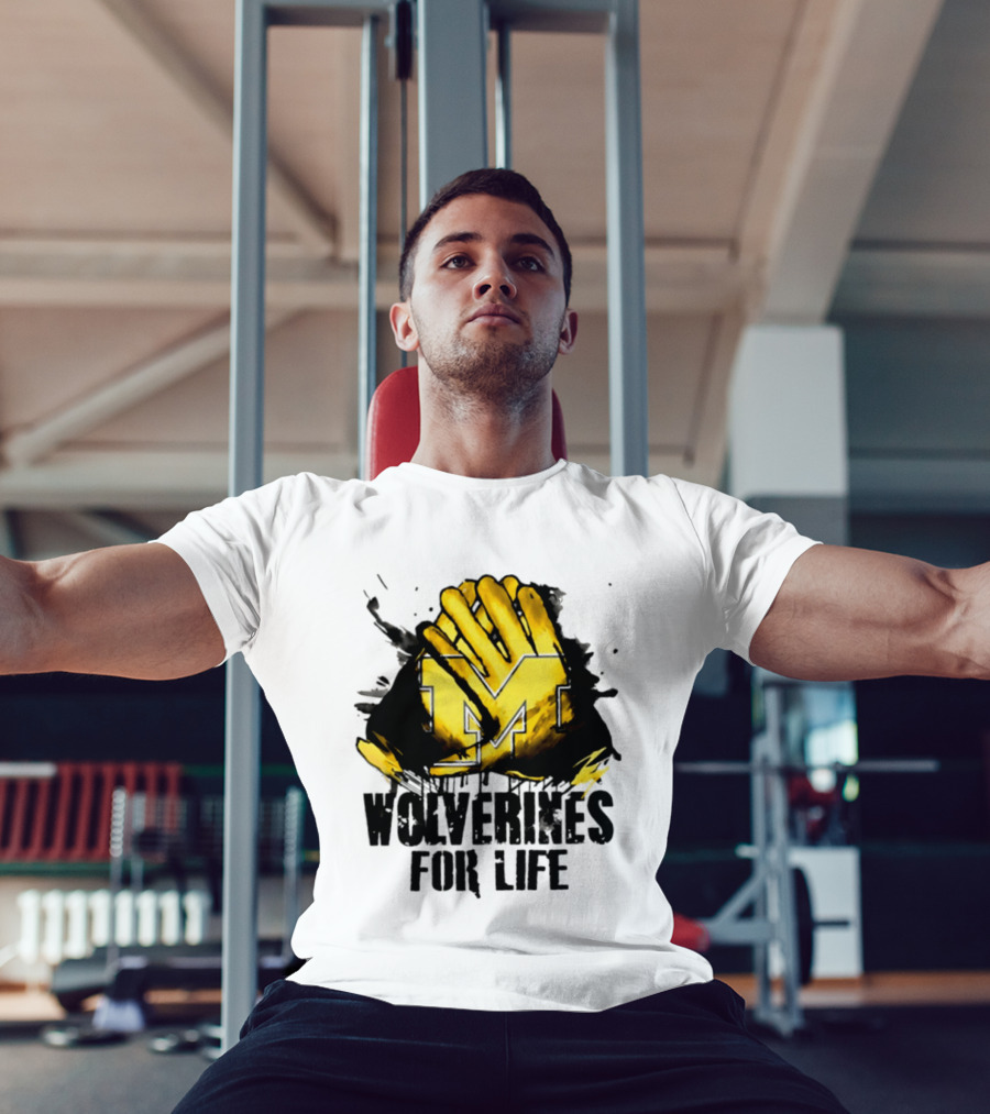 Michigan Wolverines M Symbol Wolverines For Life T-Shirt