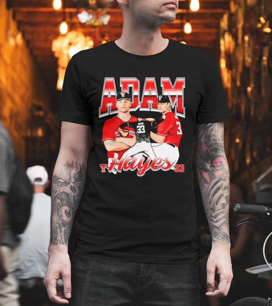 Adam Hayes Texas Tech 33 Red Raiders Football NCAA T-Shirt
