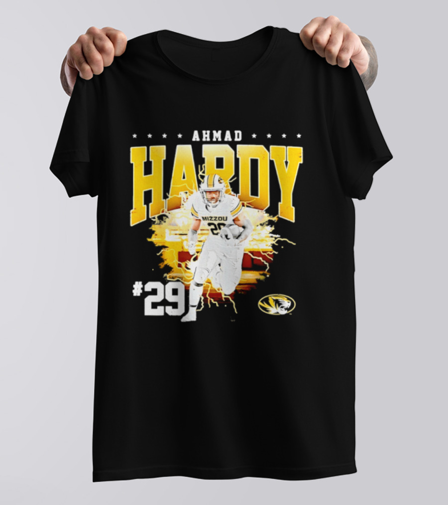 Ahmad Hardy Missouri Tigers NCAA Football #29 Lightning T-Shirt