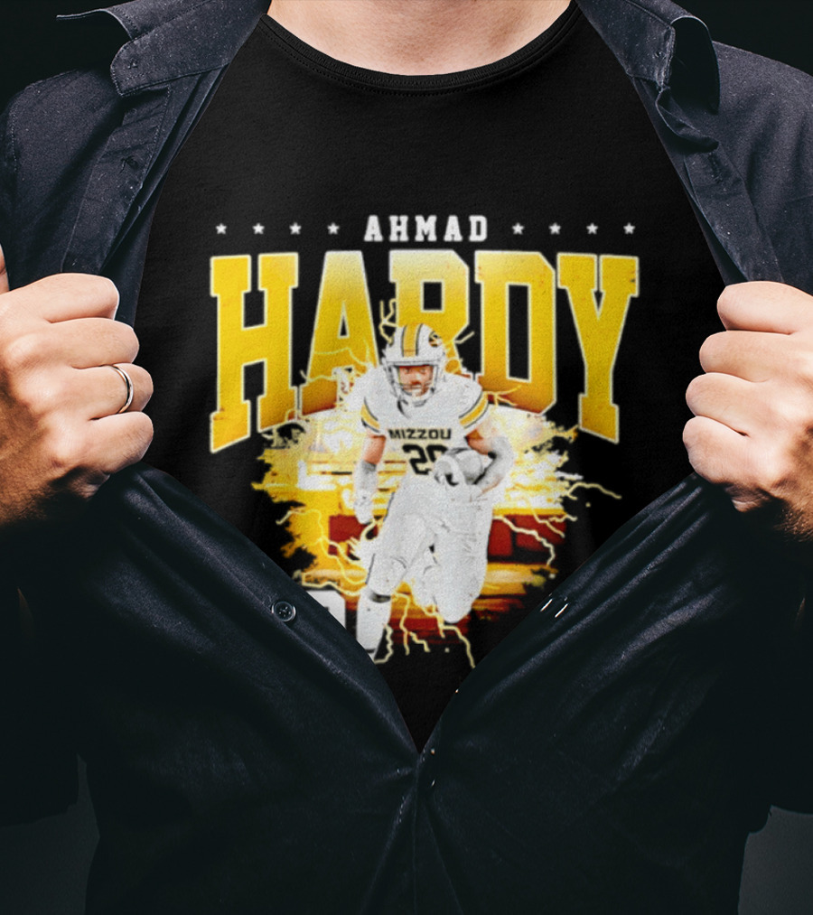 Ahmad Hardy Missouri Tigers NCAA Football #29 Lightning T-Shirt