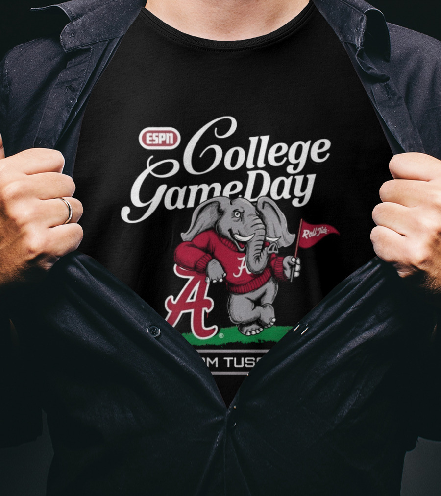 Alabama Crimson Tide Big Al ESPN College Gameday Live From Tuscaloosa Roll Tide T-Shirt