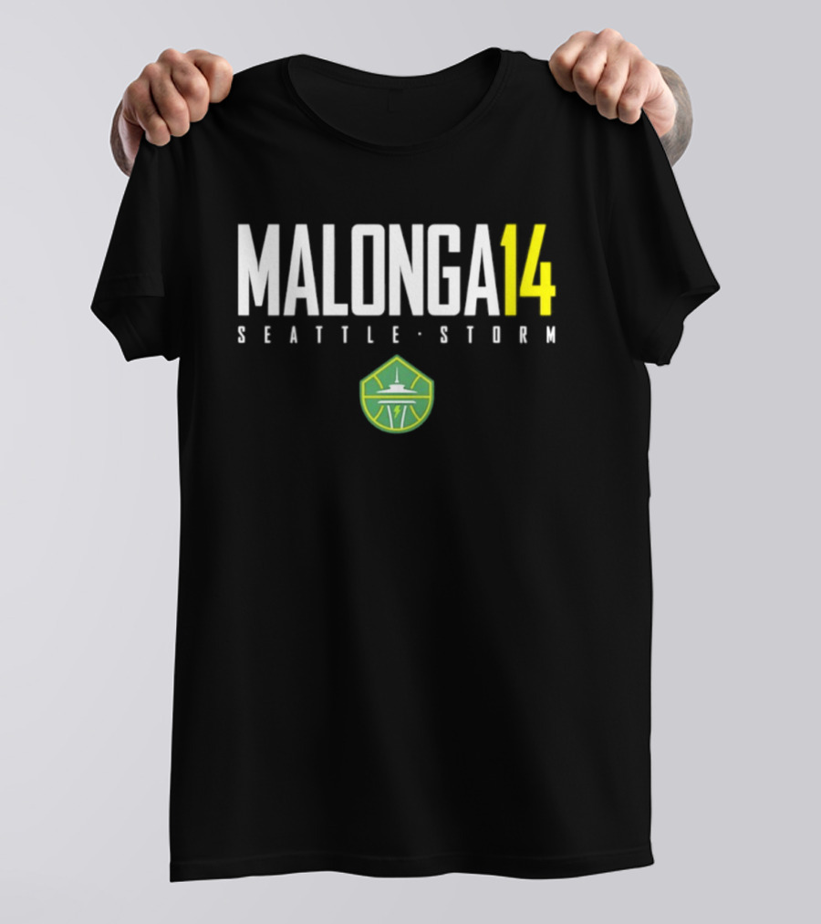 Dominique Malonga 14 Seattle Storm WNBA Basketball Player Name Number T-Shirt