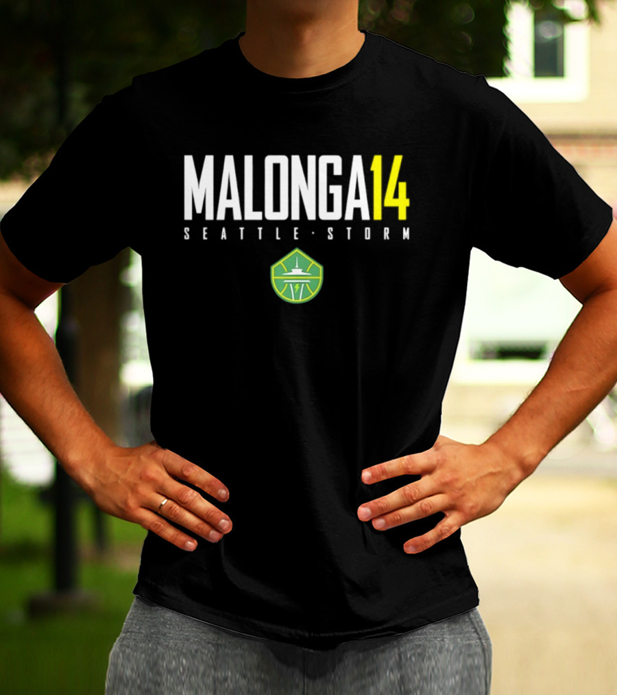 Dominique Malonga 14 Seattle Storm WNBA Basketball Player Name Number T-Shirt