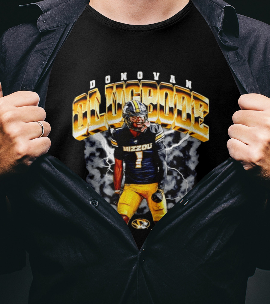 Donovan Olugbode Mizzou Tigers Football Lightning NCAA T-Shirt