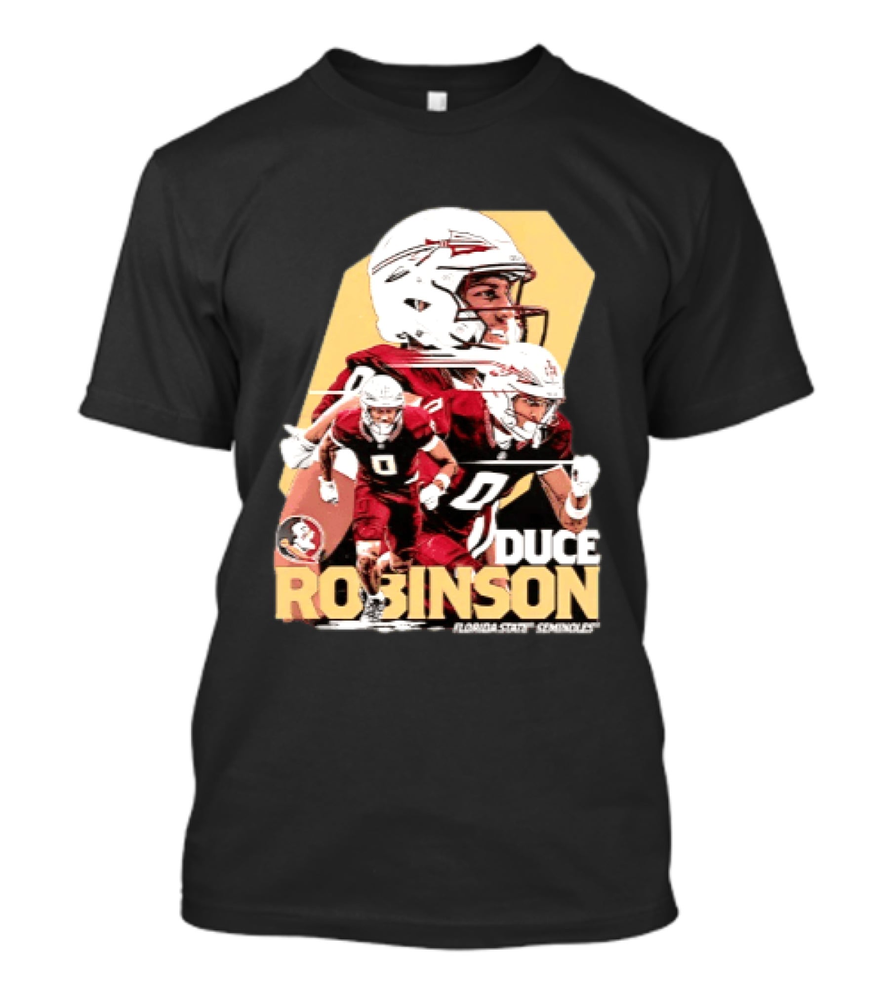 Duce Robinson Florida State Seminoles Football NCAA Player Action Montage T-Shirt
