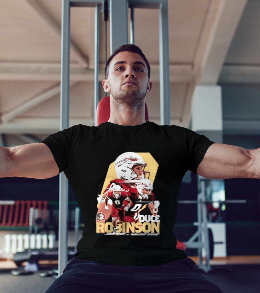 Duce Robinson Florida State Seminoles Football NCAA Player Action Montage T-Shirt