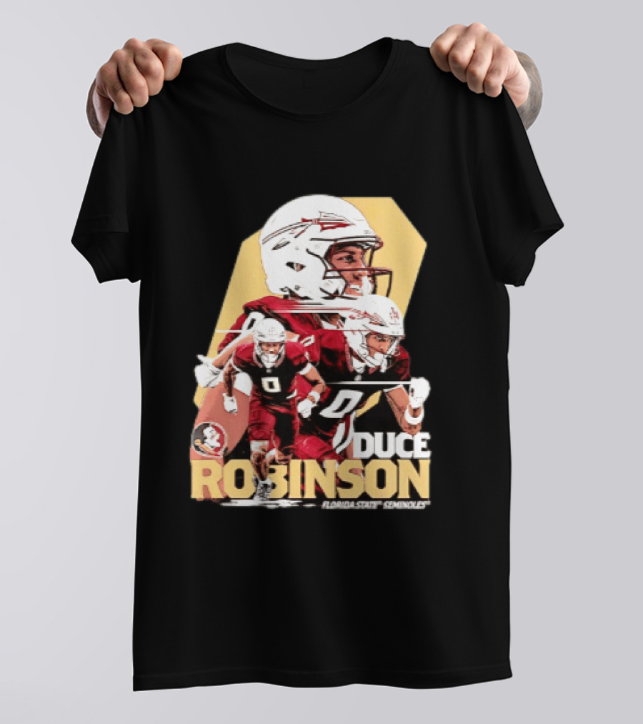 Duce Robinson Florida State Seminoles Football NCAA Player Action Montage T-Shirt
