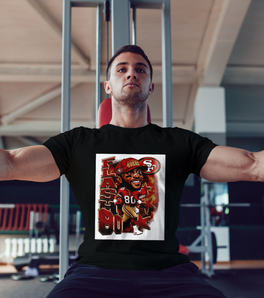 Flash Jerry Rice 80 San Francisco 49ers Caricature SF T-Shirt