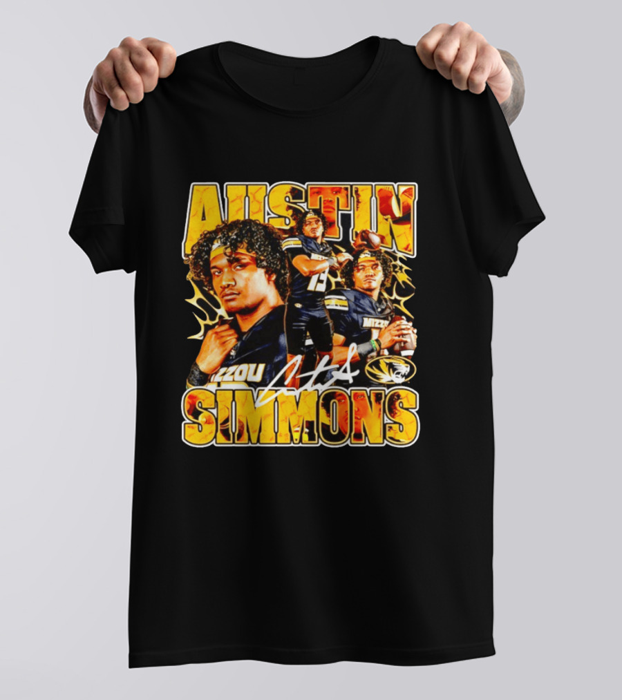 Austin Simmons Mizzou Tigers Football NCAA Player Collage T-Shirt