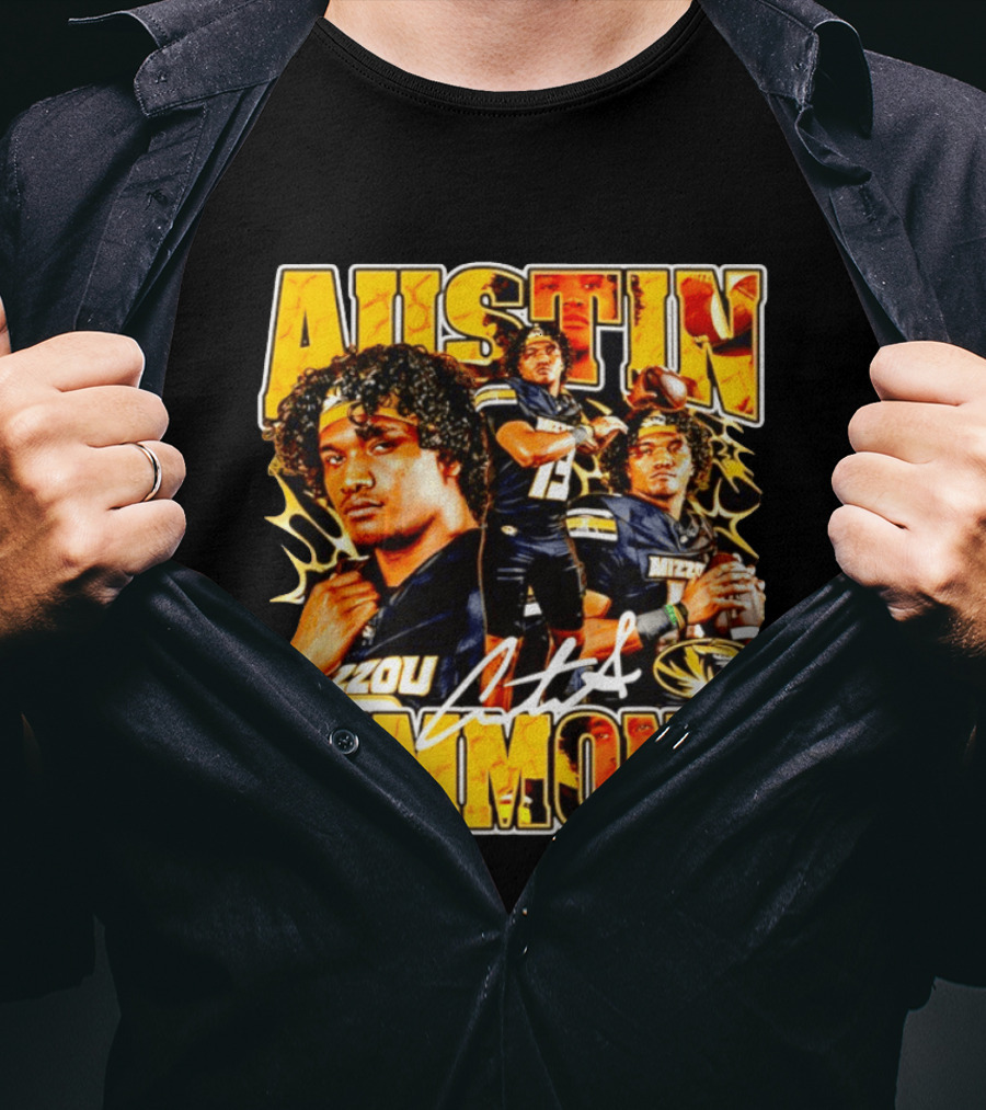 Austin Simmons Mizzou Tigers Football NCAA Player Collage T-Shirt