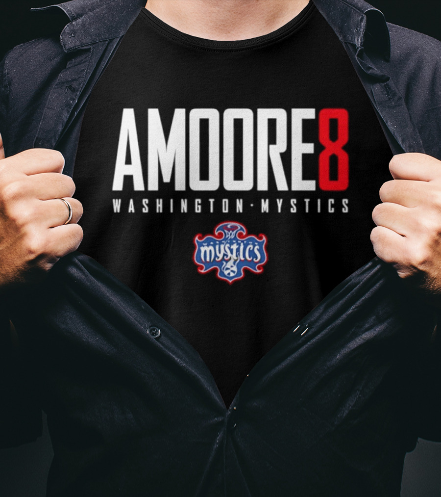 Amoore 8 Washington Mystics WNBA Mystics T-Shirt