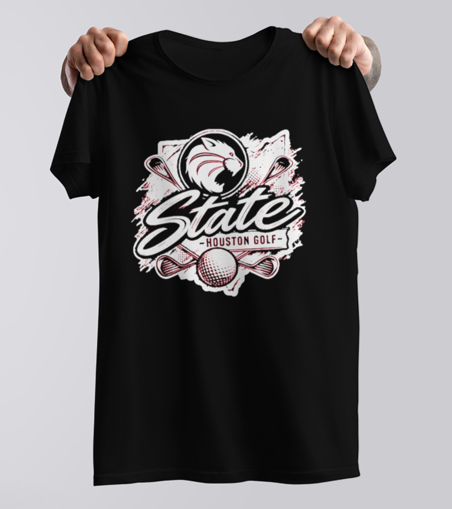 Houston State Golf Team 2026 Wildcats Lacrosse And Golf Clubs Combination T-Shirt