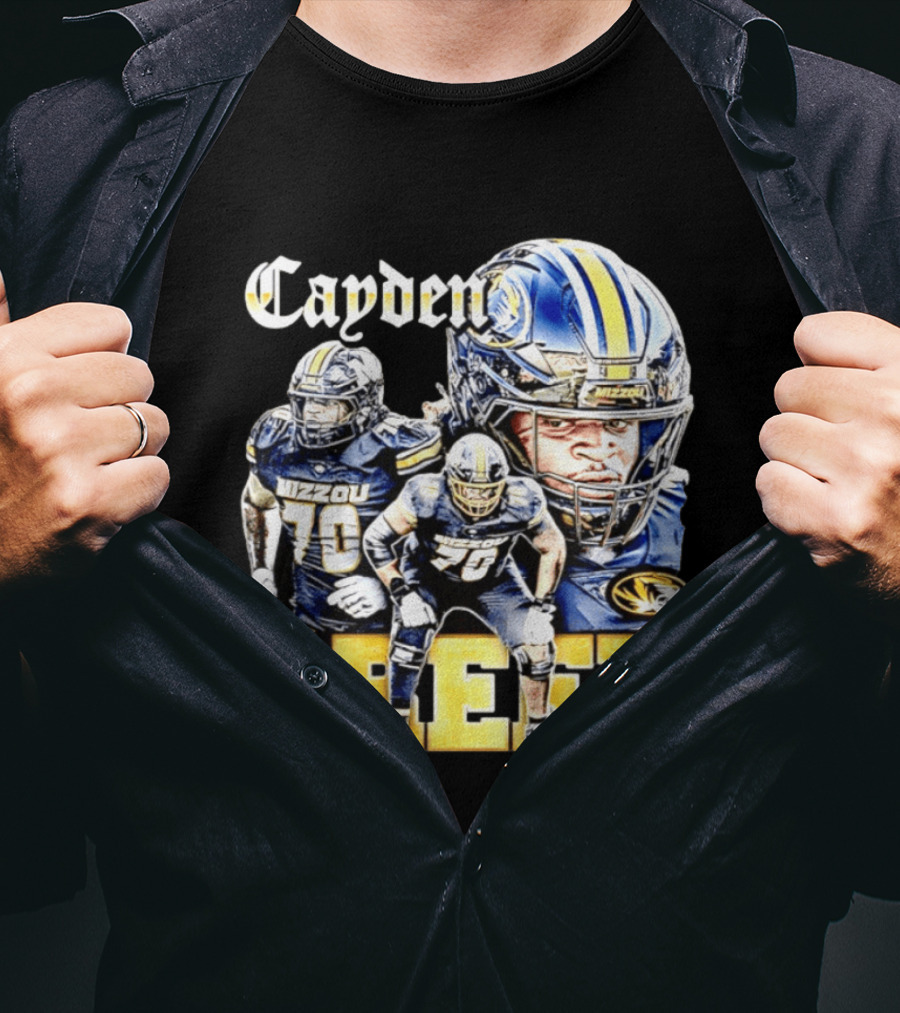 Cayden Green Mizzou 70 Missouri Tigers NCAA Football T-Shirt