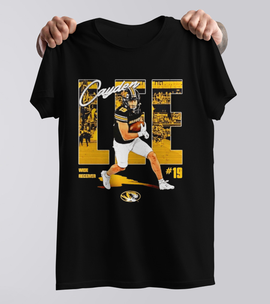 Cayden Lee Missouri Tigers Football Wide Receiver #19 NCAA T-Shirt