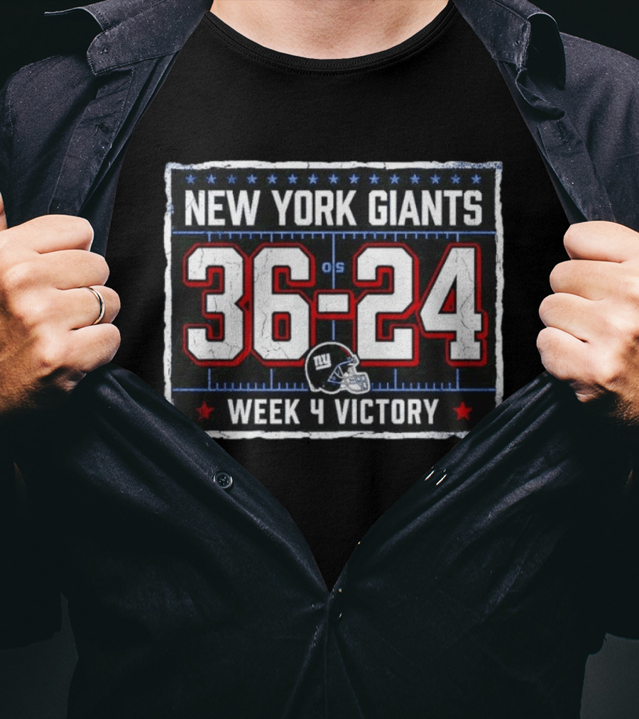 New York Giants 36 24 Week 4 Victory Football 2026 T-Shirt