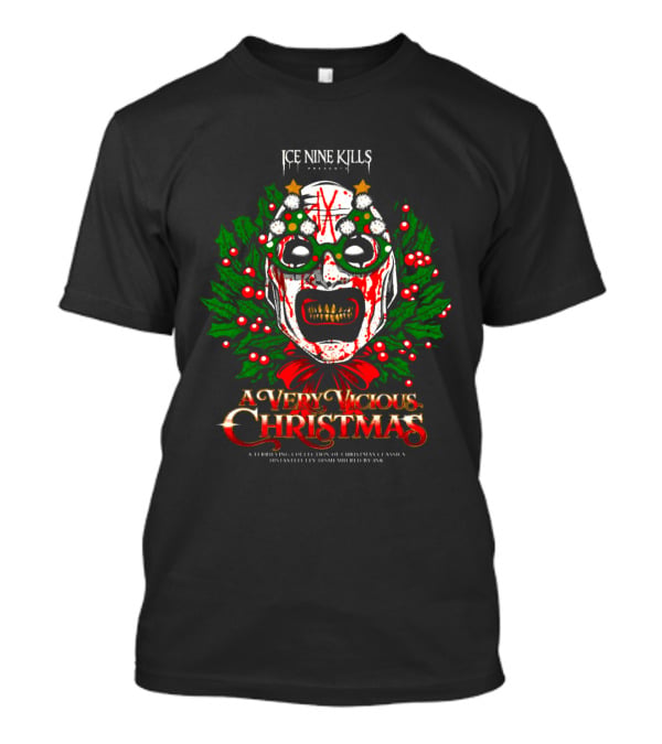 Ice Nine Kills Presents A Very Vicious Christmas 2026 The Clown Holiday Mask T-Shirt