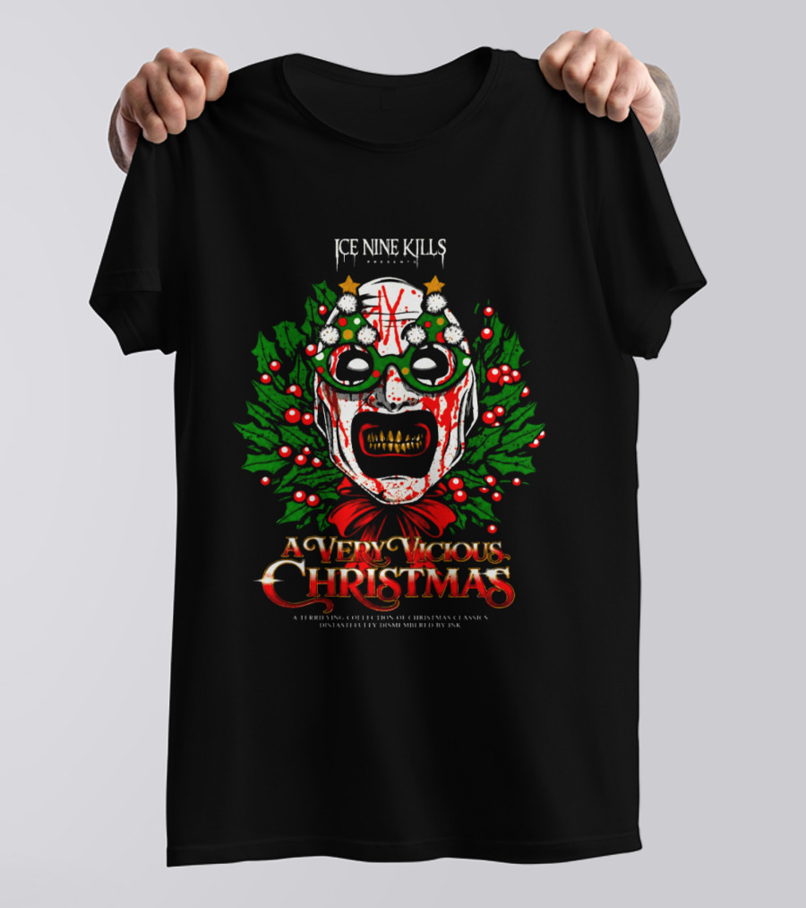 Ice Nine Kills Presents A Very Vicious Christmas 2026 The Clown Holiday Mask T-Shirt