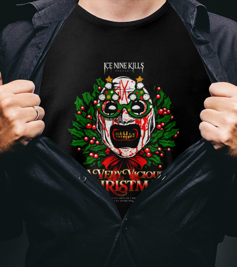 Ice Nine Kills Presents A Very Vicious Christmas 2026 The Clown Holiday Mask T-Shirt