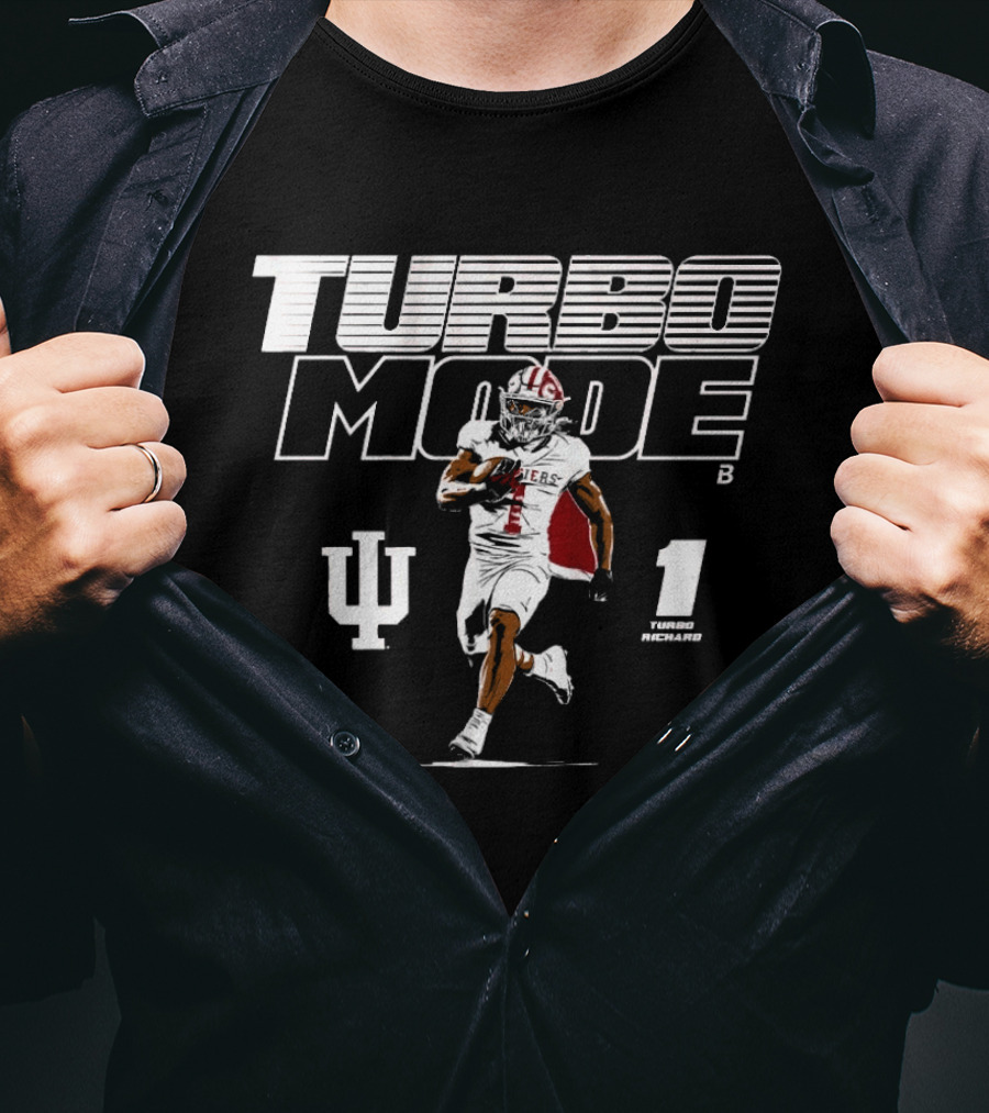 Indiana Turbo Mode Football Richard 1 IU Hoosiers T-Shirt