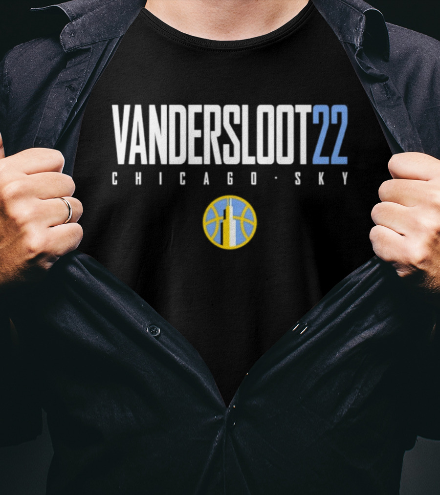 Vandersloot 22 Chicago Sky Basketball Team Merchandise WNBA Fan Gear T-Shirt