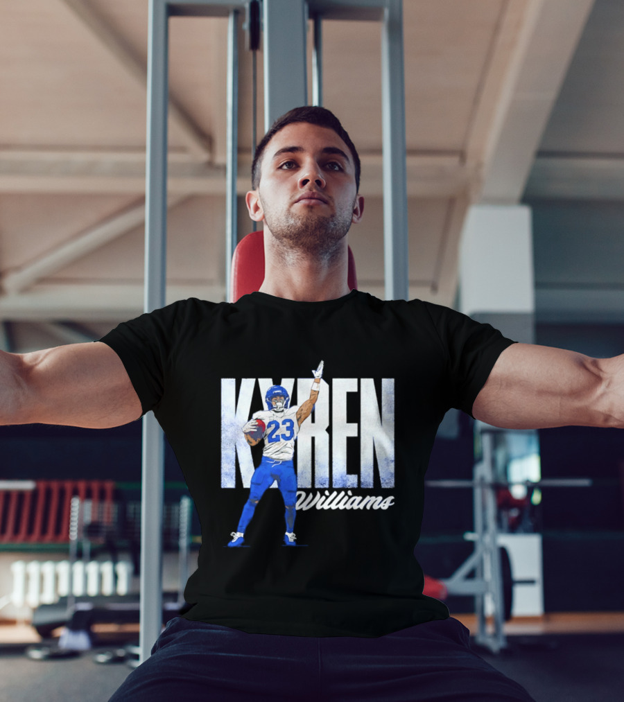 Kyren Williams Los Angeles Rams 23 Football Player Pose T-Shirt