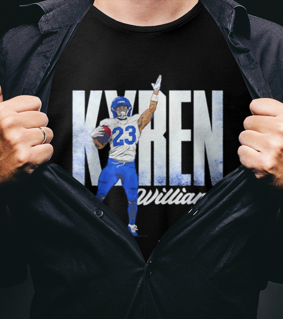 Kyren Williams Los Angeles Rams 23 Football Player Pose T-Shirt