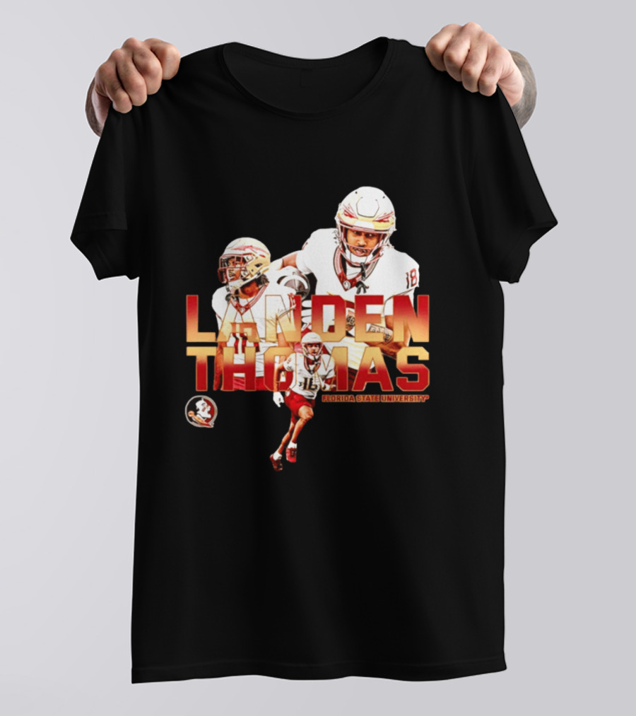 Landen Thomas Florida State University Football Player Collage T-Shirt