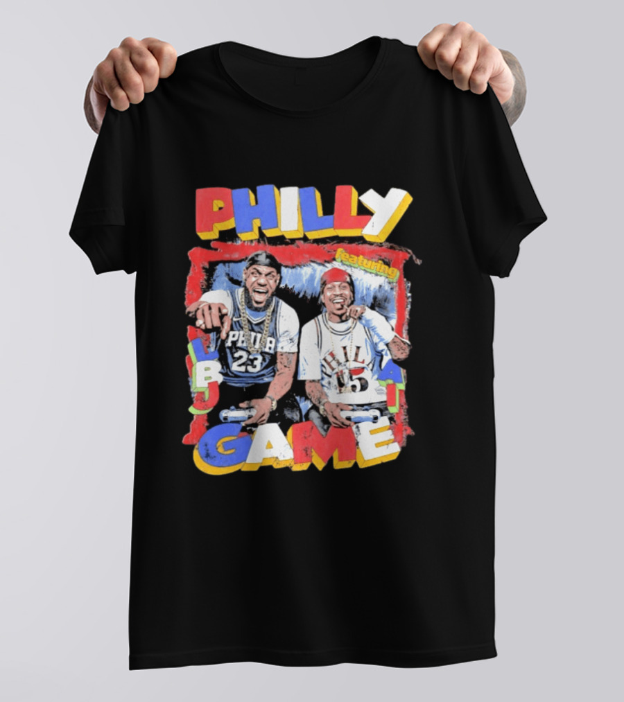 Philly Game Featuring AI And LBJ 23 15 T-Shirt