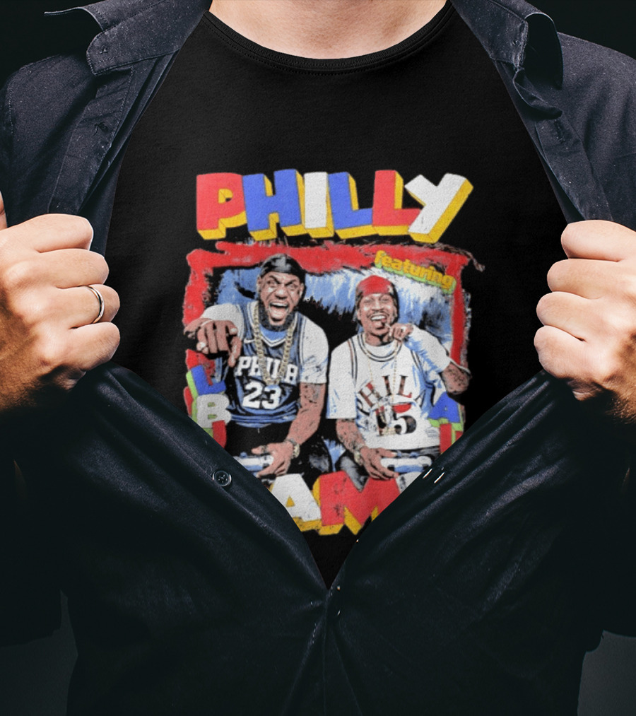 Philly Game Featuring AI And LBJ 23 15 T-Shirt