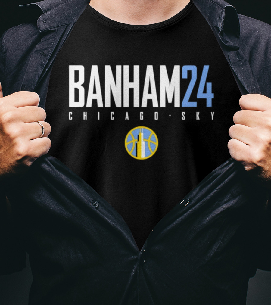 Rachel Banham 24 Chicago Sky WNBA Basketball ženy T-Shirt